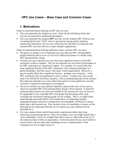 Base Case and Common Cases