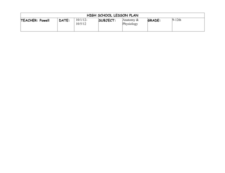 Weekly Lesson Plan 8 Wayne County School District Weekly Lesson Plan 8 Wayne County School District