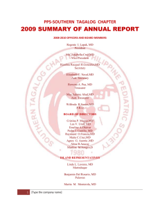 2009 Summary Of PPS-STC Annual Report
