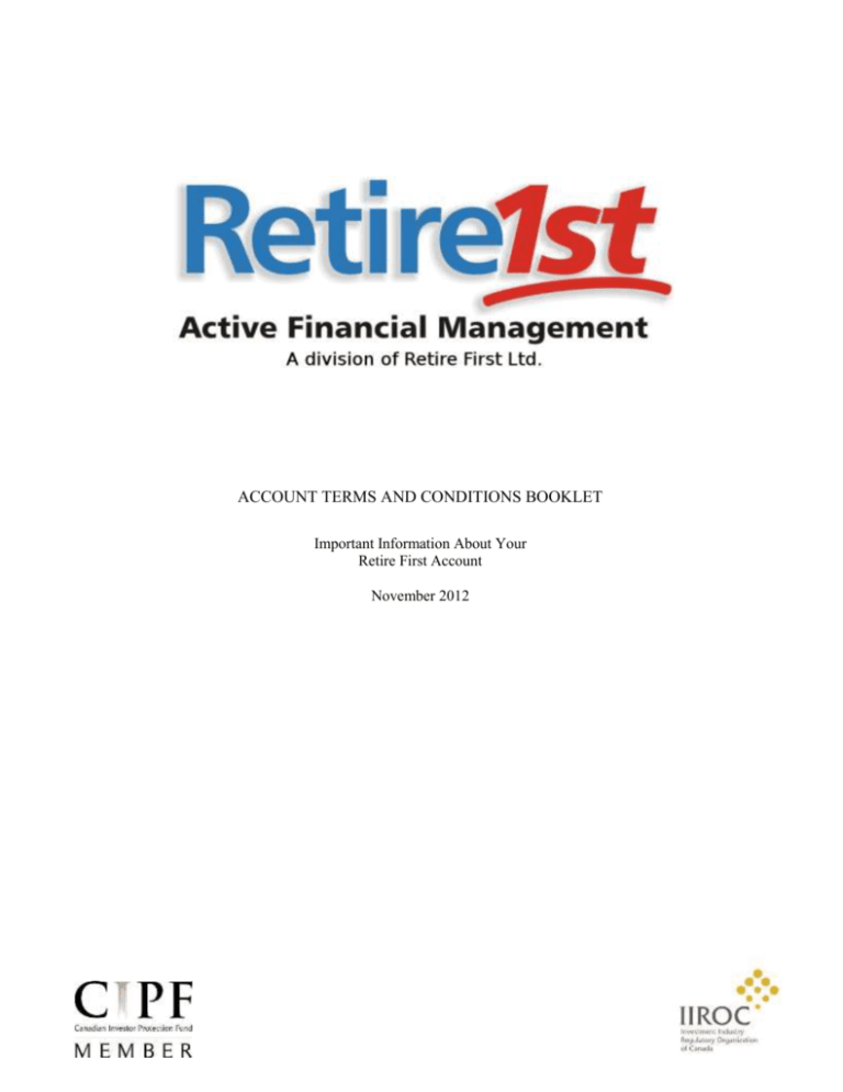 TermsAndConditions Final NOV 2012 TermsAndConditions Final NOV 2012