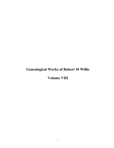 genealogical works of robert m willis