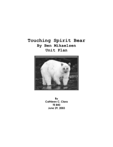 Touching Spirit Bear - lyndseyfergusonnotebook