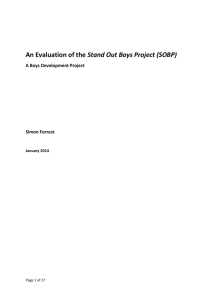 An Evaluation of the Stand Out Boys Project (SOBP)