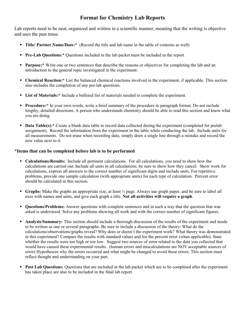 Buy Scientific Lab Report: Buy Lab Report Online Pertaining To Lab Report Template Chemistry