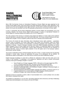 Application form - The Raoul Wallenberg Institute of Human Rights