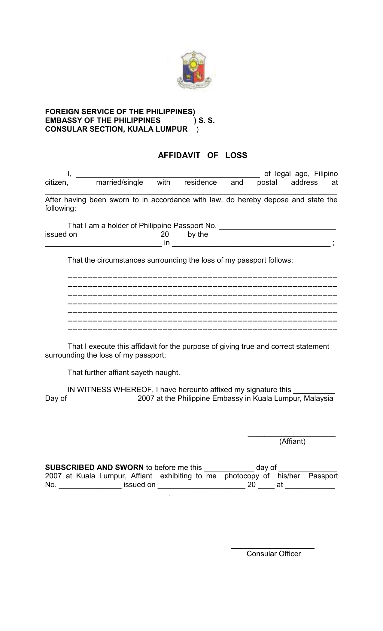 affidavit-of-loss-form