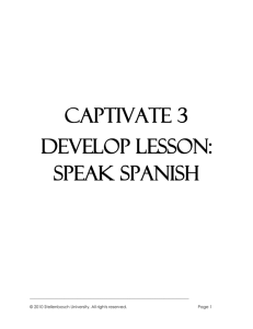 Captivate 3 Spanish lesson