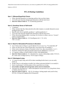 PCL-R Rating Guidelines (Newman Addendum)