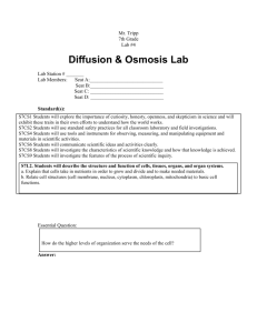 Diffusion & Osmosis Lab
