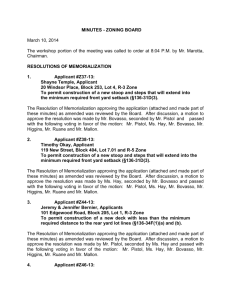 MINUTES - ZONING BOARD March 10, 2014 The workshop portion