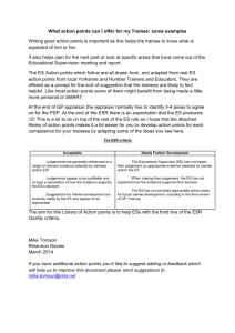 ESR action point guide - Doncaster gp training