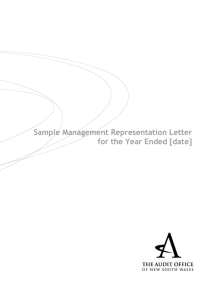 Sample Management Representation Letter for the Year Ended [date]