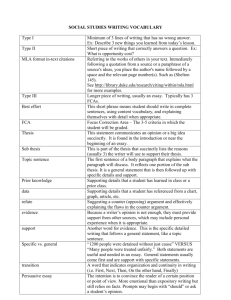 Social Studies Writing Vocabulary – Words to Know & Use On Your