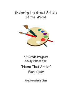 Exploring the Great Artists