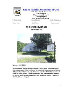 Grace Family Church Ministries Manual