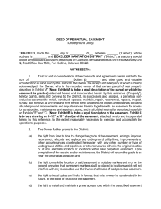 Deed of Perpetual Easement - Boxelder Sanitation District