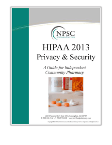 hipaa revisted - Northeast Pharmacy Service Corporation