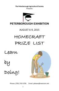 2015 Homecraft Prize List