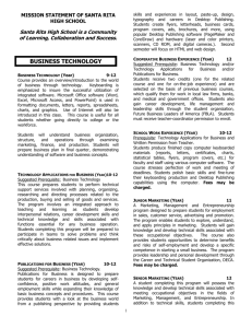 course description book - opening pages 1-9