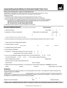 Inpatriate/Expatricate Medical and EHC Form