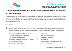 Quality systems for the voluntary sector working with children and