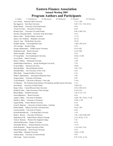 p96 Participant Listing - Eastern Finance Association