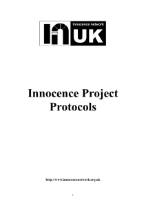 Model Standards for Innocence Project work
