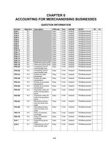 Chapter 6 accounting for merchandising BUSINESSES