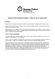 Horsham Police Newsletter August 2014