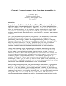 Wisconsin Community Based Correctional Accountability Proposal