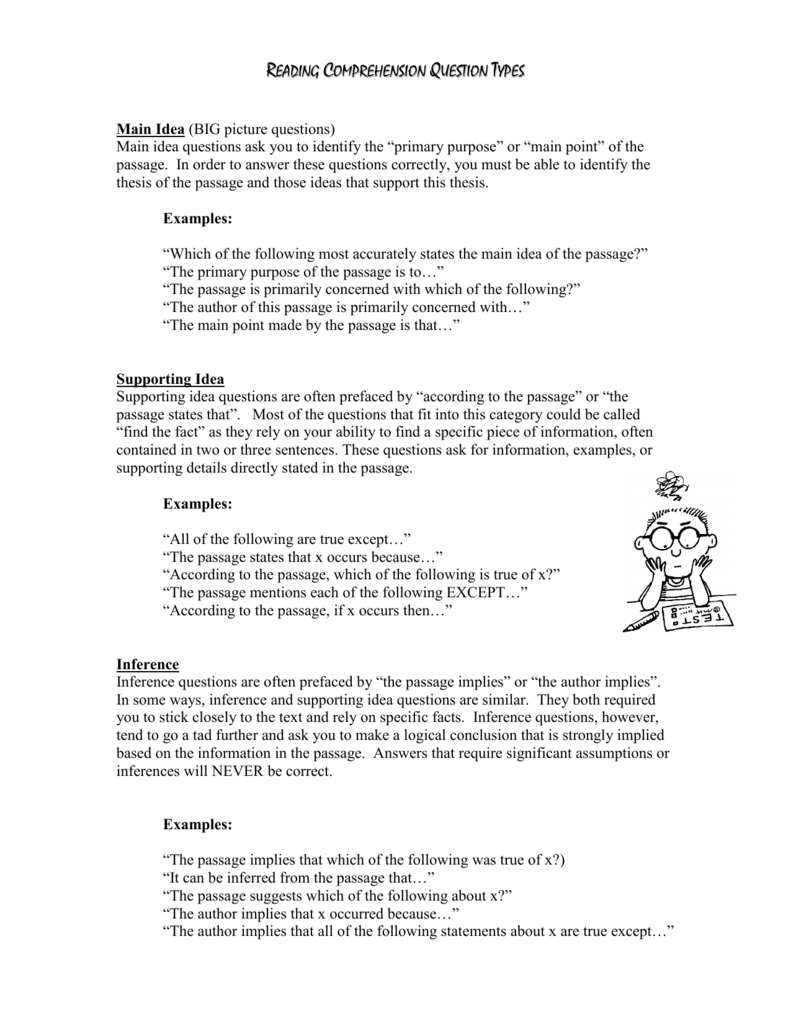 reading-comprehension-question-types-kinds