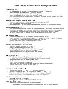 Question Stems - Literacy Leader