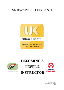 Becoming a level 2 instructor