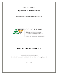 Introduction - Colorado Division of Vocational Rehabilitation