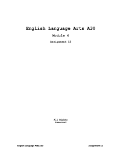 English Language Arts A30
