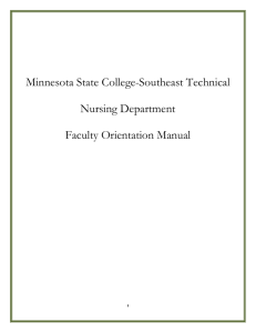 Nursing Faculty Orientation Manual