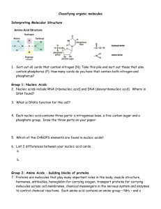 Classifying Organic Molecules Lab