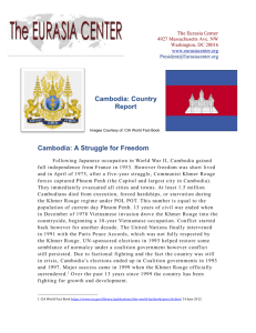 Cambodia Country Report