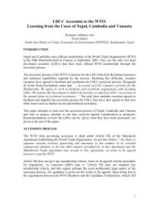 LDCs' Accession to the WTO - UN-NGLS