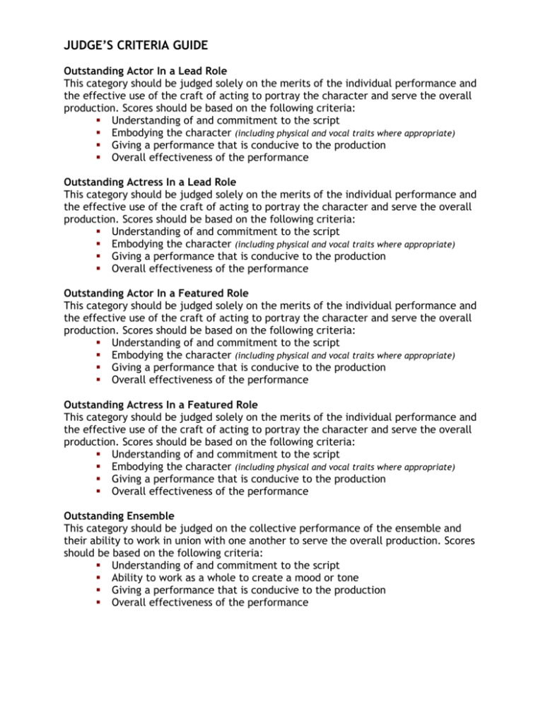 criteria for judging essay competition