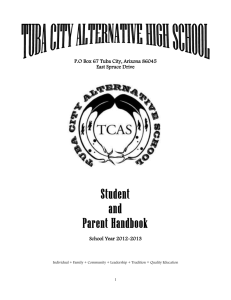 Parent-Student Handbook - Tuba City Unified School District