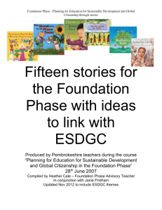 Foundation Phase ESDGC books and ideas