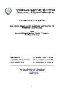 4 format for technical proposals - Government of Khyber Pakhtunkhwa
