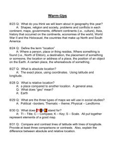 Unit 1-Western Hemisphere Warm Ups