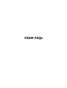 VSAM Technical FAQs