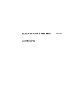 Changes with PKZIP Version 2.5 for MVS