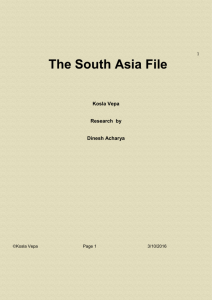 The South Asia file - Indic Studies Foundation