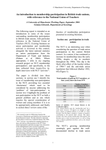 Membership Participation in British Trade Unions