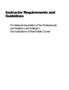 Instructor Guidelines and Requirements