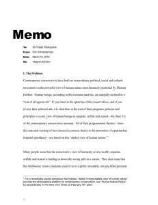 Professional Memo - The Interdependence Project